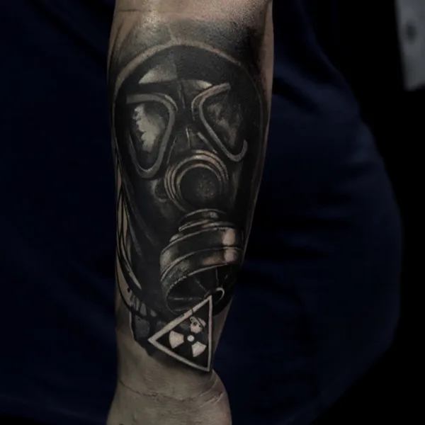 Trash Polka tattoo by Polina Cohen in San Francisco