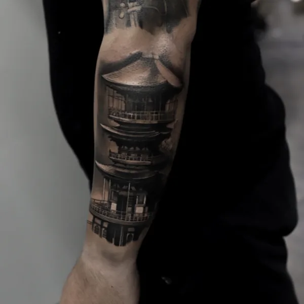 Trash Polka tattoo by Polina Cohen in San Francisco