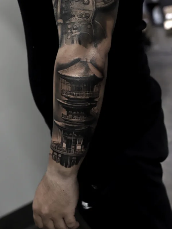 Trash Polka tattoo by Polina Cohen in San Francisco