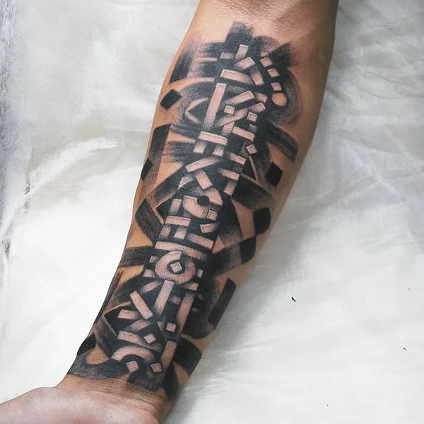 Abstract tattoo by Nikita Zudov in Тула