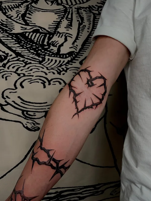 black blackwork tattoo on forearm #60798 | Tattoo Artist Андрей Андрюхинский