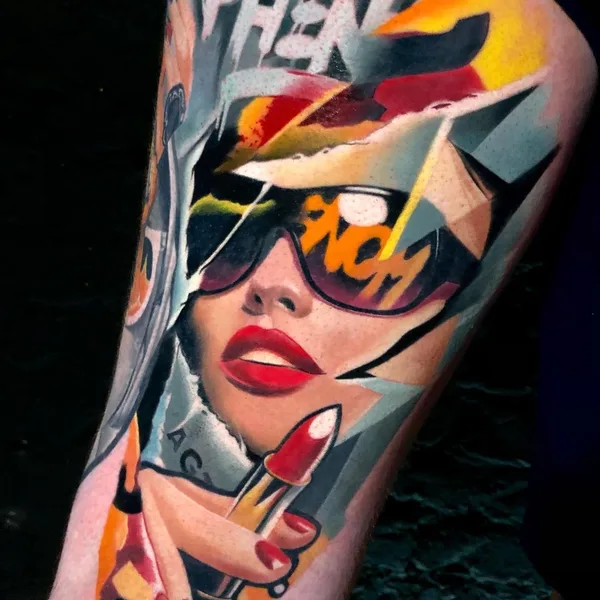 Illustrative tattoo by Денис Комаров in Moscow