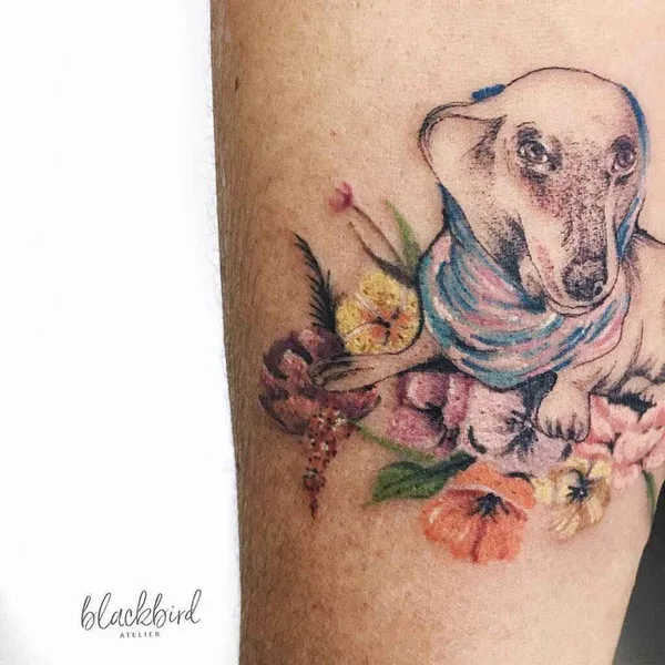 Акварель tattoo by Luiza Oliveira
