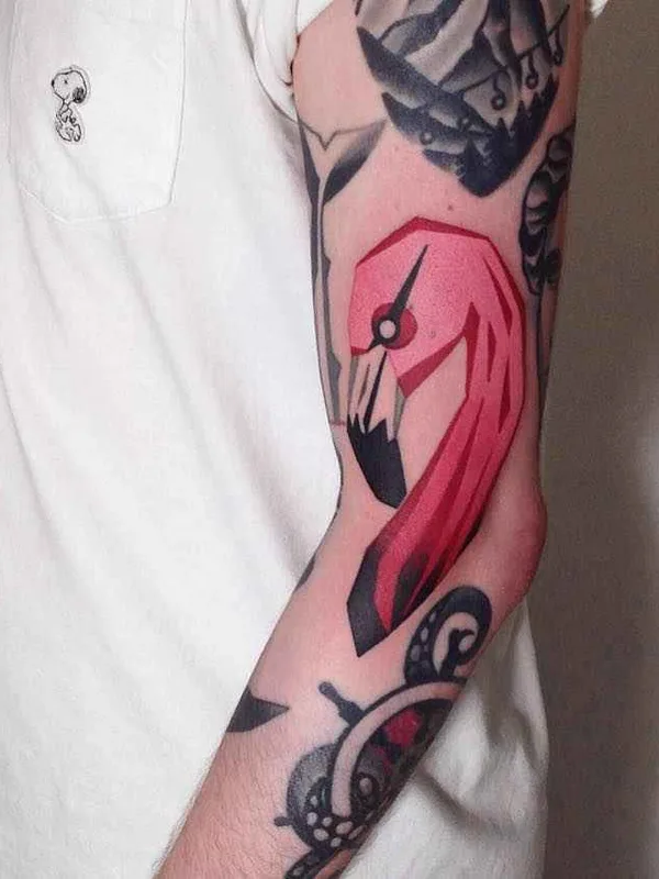 color geometric tattoo auf forearm #14293 | Tätowierer Денис Марахин