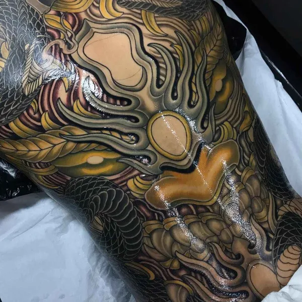 Japanese tattoo by Shiryu in Seoul