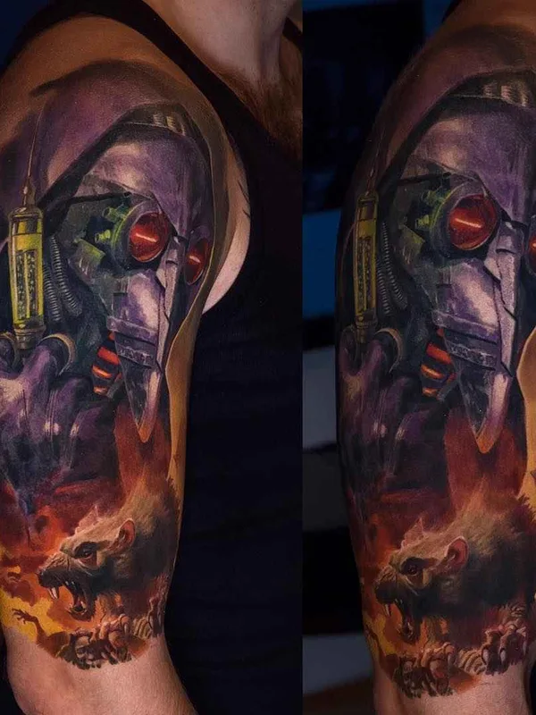color realism татуировка на full sleeve #14171 | Тату мастер Николай Джангиров