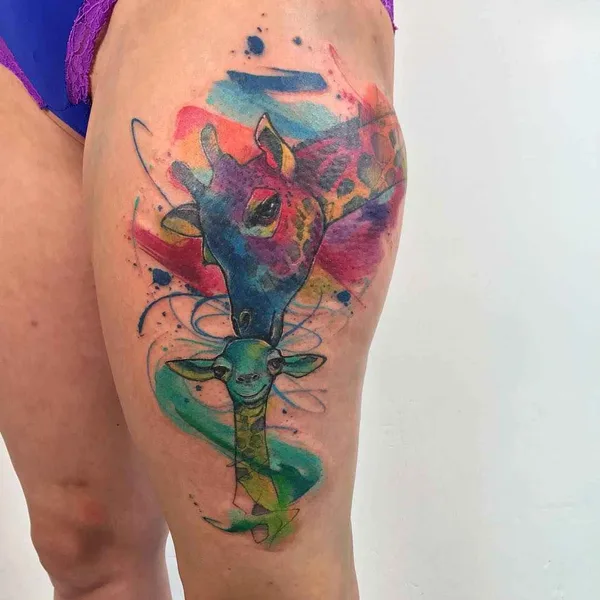Watercolor tattoo by Emrah de Lausbub