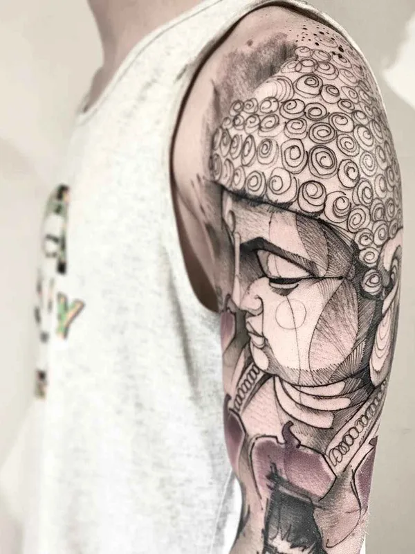 black and grey sketch 타투 부위 full sleeve #12432 | 타투이스트 Lincoln Lima