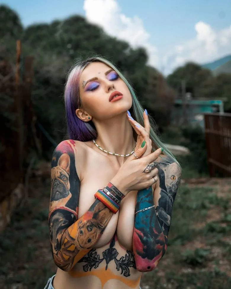 Gorgeous Russian tattoo model Vsezrya through the lens of Dmitry Abdulaev - image 7