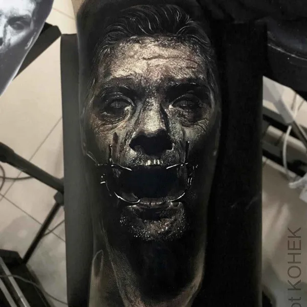 Horror tattoo by Eliot Kohek in Annecy