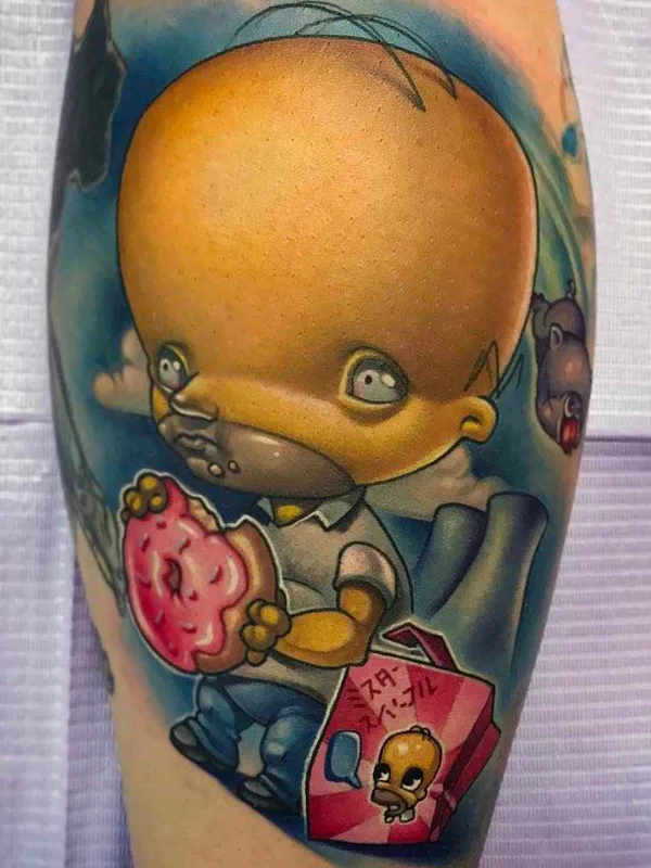 color cartoon Tatuaggio su forearm #13344 | Tatuatore Kelly Doty