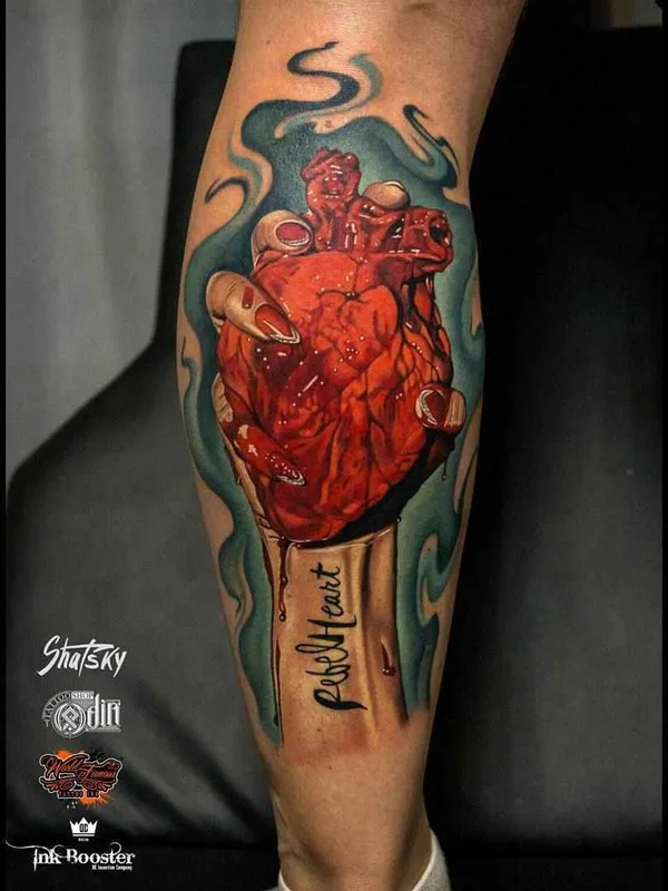 color realism tattoo auf calf #12574 | Tätowierer Владимир Шацкий