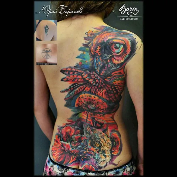 Watercolor tattoo by Юрий BaRiN Баринов in Saint Petersburg