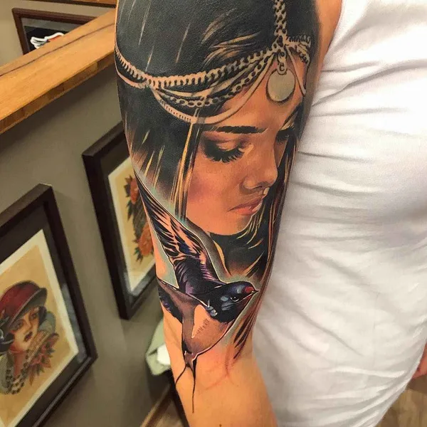 Neo Traditional tattoo by Robi Pena