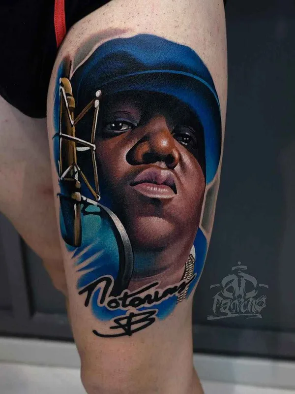 color realism tattoo auf thigh #14454 | Tätowierer A.D. Pancho
