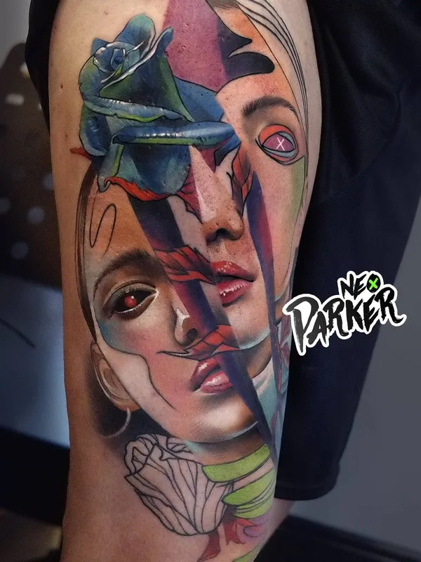 female color realism 타투 부위 upper arm #24811 | 타투이스트 Neo Parker (Rober Pedragosa)
