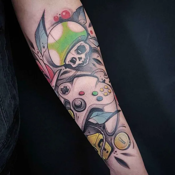 Neo Traditional tattoo by Kati Berinkey in Porto