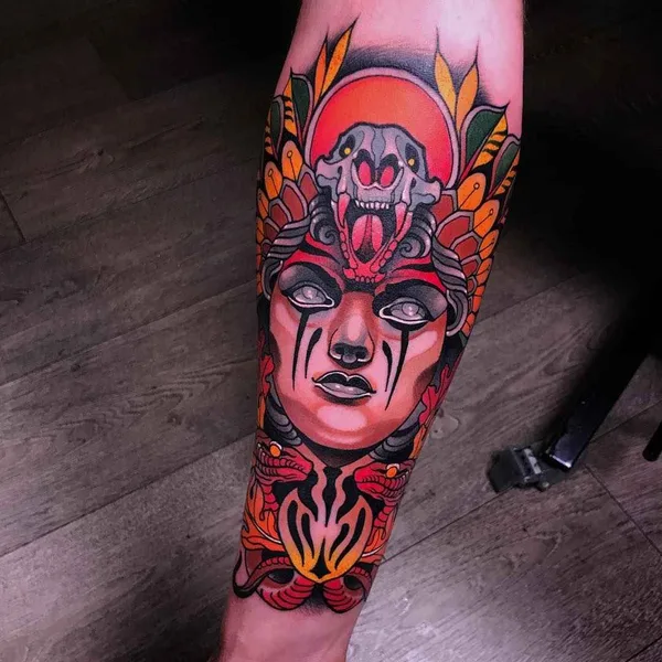 New School tattoo by Johnny Domus Mesquita in Viseu