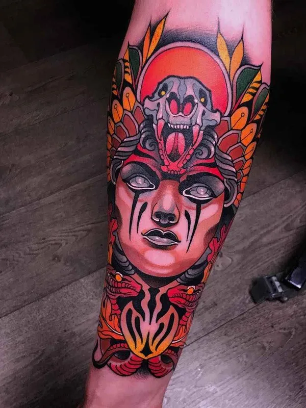 New School tattoo by Johnny Domus Mesquita in Viseu