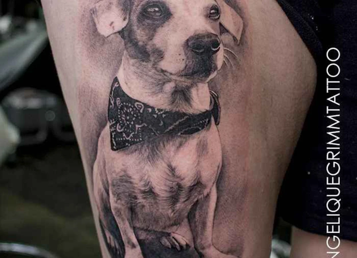 Tattoo artist Ang&eacute;lique Grimm