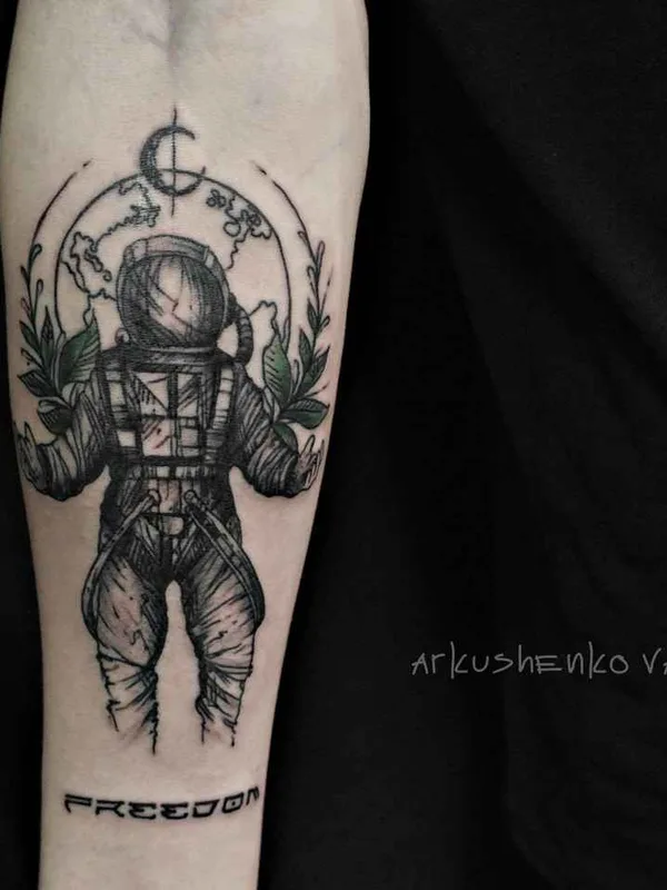 black and grey sketch tattoo on forearm #11337 | Tattoo Artist вадим