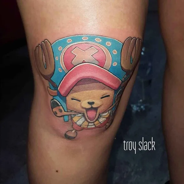 New School tattoo by Troy Slack