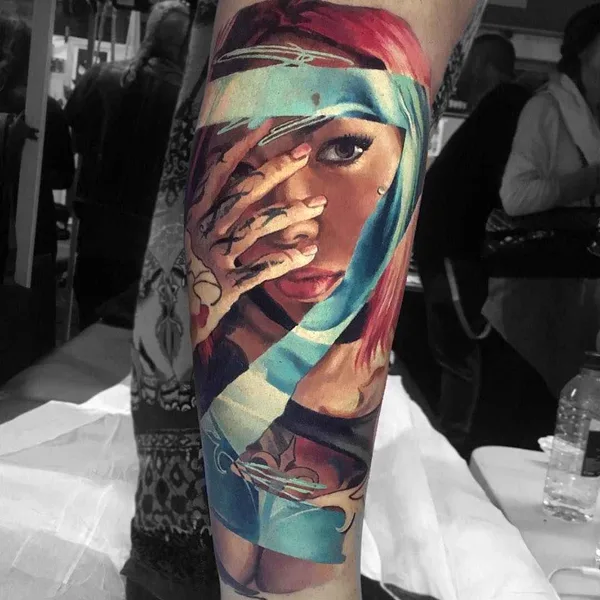 Portrait tattoo by Валентина Рябова in New York City
