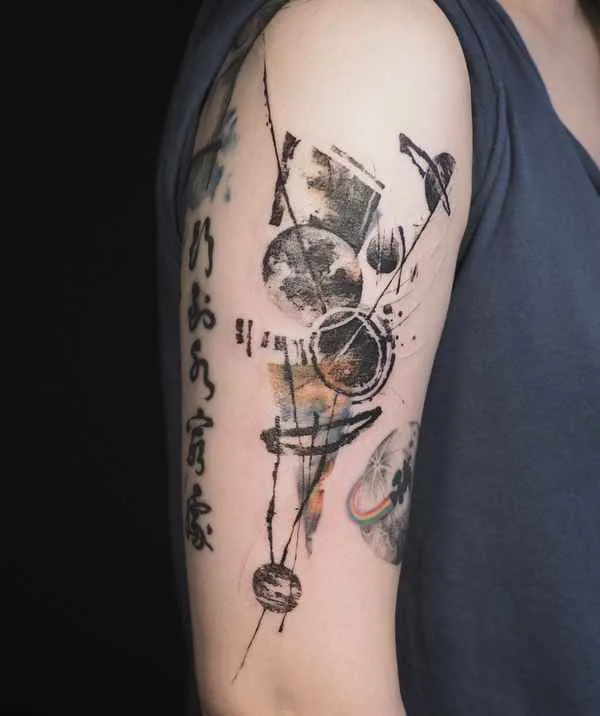 female color abstract tattoo auf forearm #17683 | Tätowierer NADi