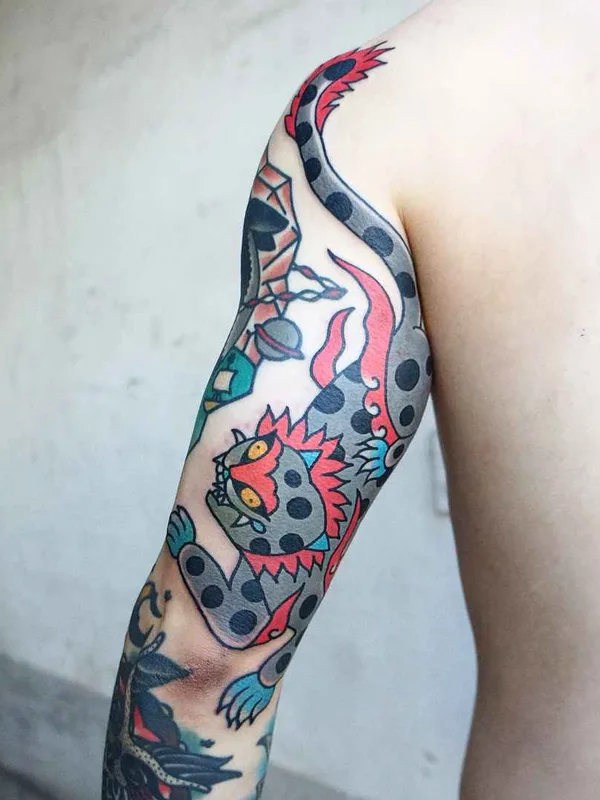 color neo traditional 타투 부위 full sleeve #18810 | 타투이스트 Kimsany