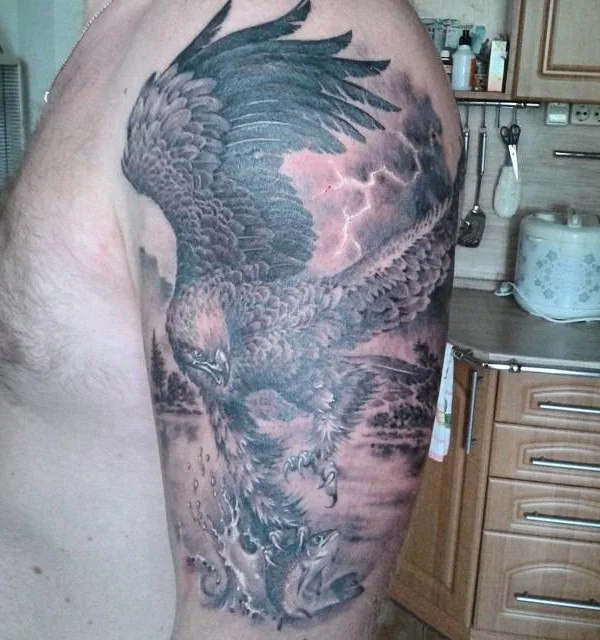 male black and grey realism 타투 부위 upper arm #27495 | 타투이스트 Андрей Викинг