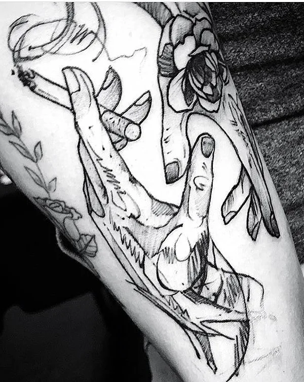 black and grey sketch татуировка на forearm #27499 | Тату мастер Igor Kononov