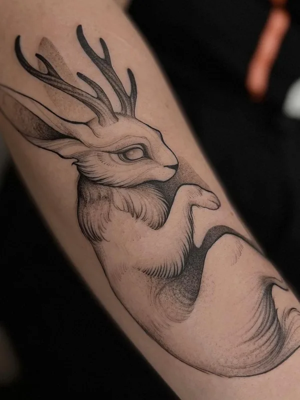 black and grey linework Tatuaggio su forearm #48848 | Tatuatore Рита Ламбер
