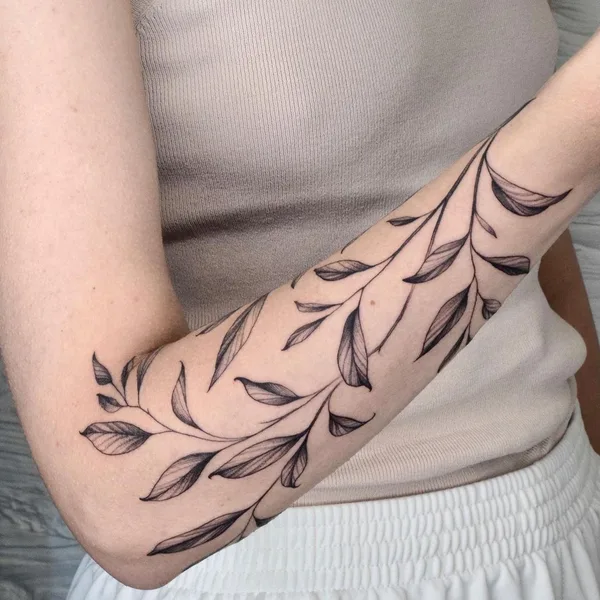 Botanical tattoo by Рита Ламбер in Нижний Новгород
