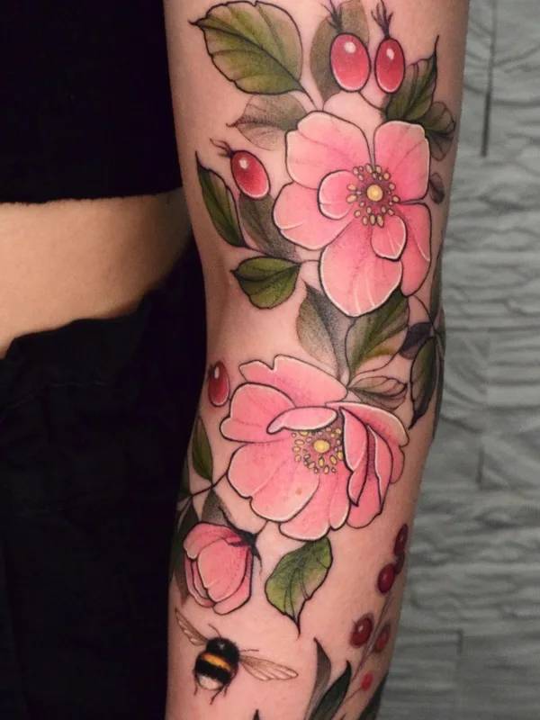 color botanic Tatuaggio su forearm #48847 | Tatuatore Рита Ламбер