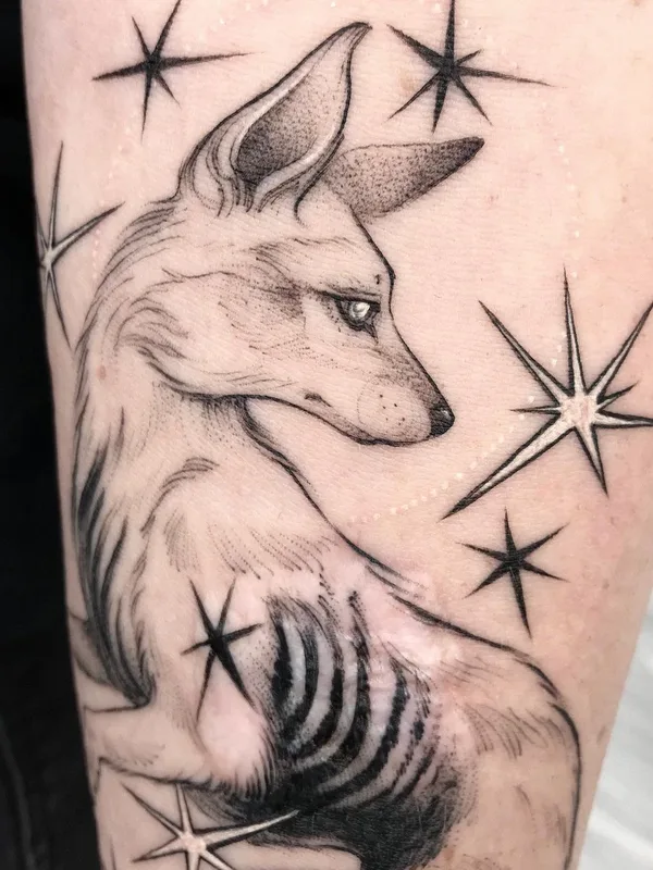 black and grey blackwork Tatuaggio su forearm #48851 | Tatuatore Рита Ламбер