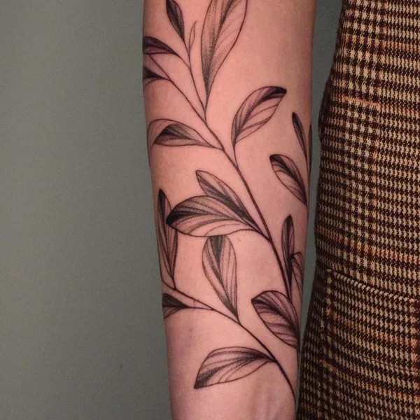 Botanical tattoo by Рита Ламбер in Нижний Новгород