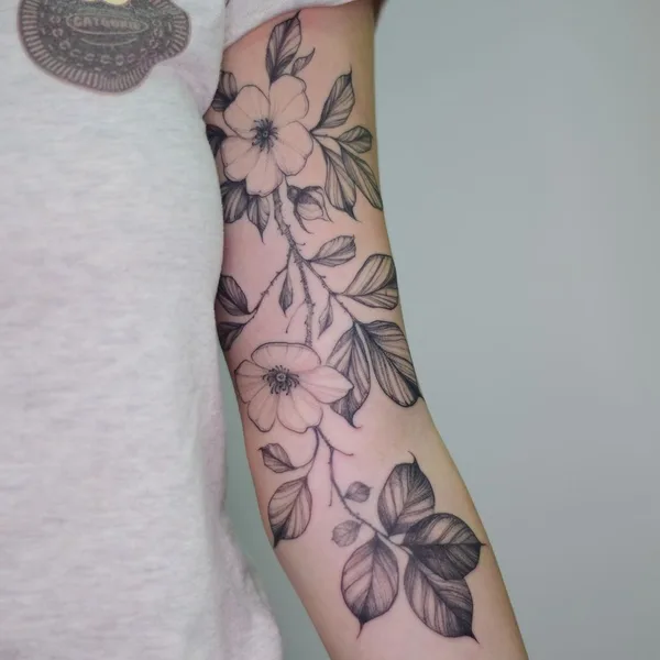 Botanical tattoo by Рита Ламбер in Нижний Новгород