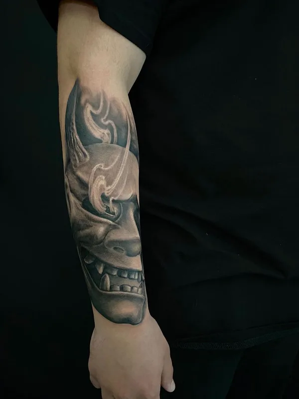 black and grey black and grey татуировка на forearm #48879 | Тату мастер Сергей Чернышев