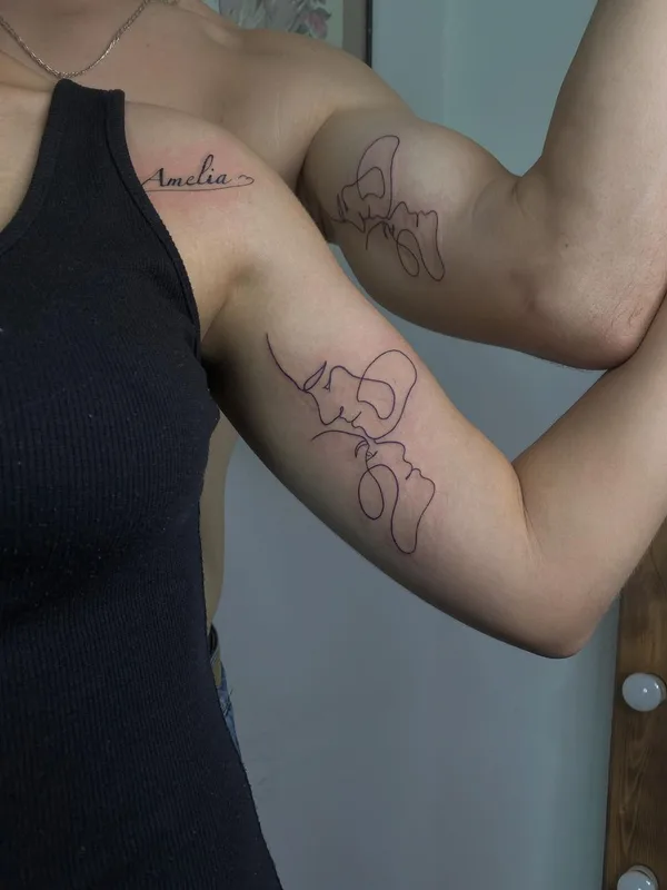 black linework 타투 부위 forearm #48911 | 타투이스트 Дора Ларина