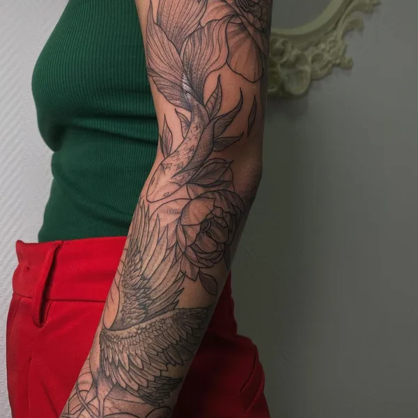 Graphic tattoo by Дора Ларина  in Нижний Новгород