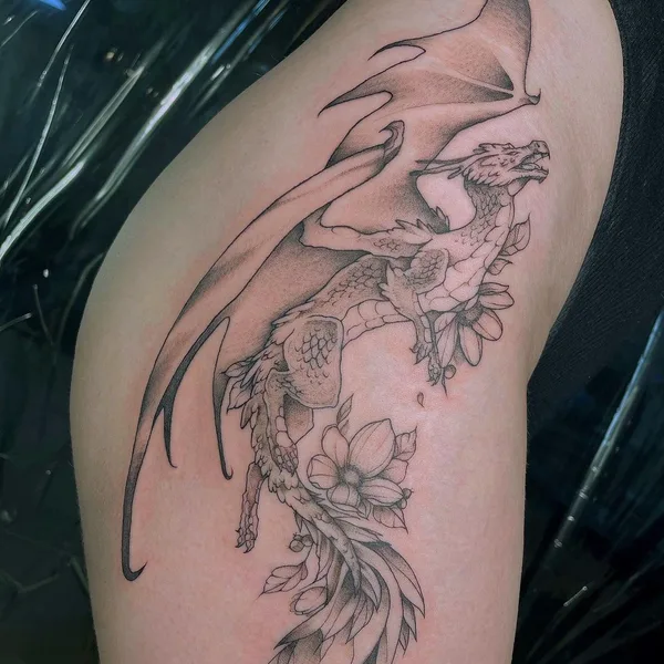 Graphic tattoo by Ксения Мишукова in Нижний Новгород