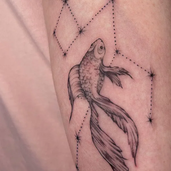 Graphic tattoo by Ксения Мишукова in Нижний Новгород