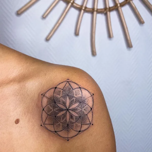 Graphic tattoo by Anastasia tattooer in Нижний Новгород
