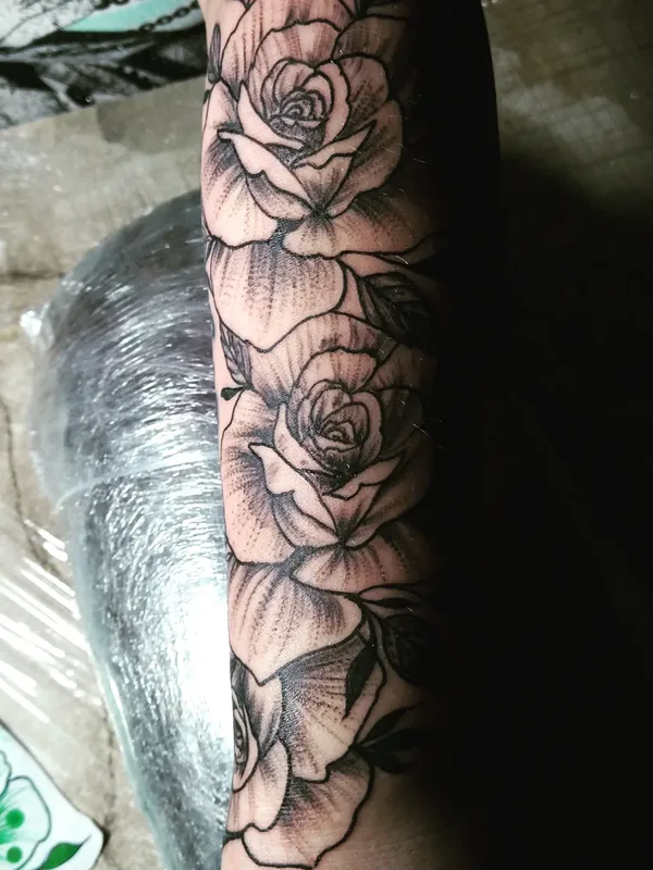 black and grey black and grey татуировка на forearm #63026 | Тату мастер Storchak Pavel