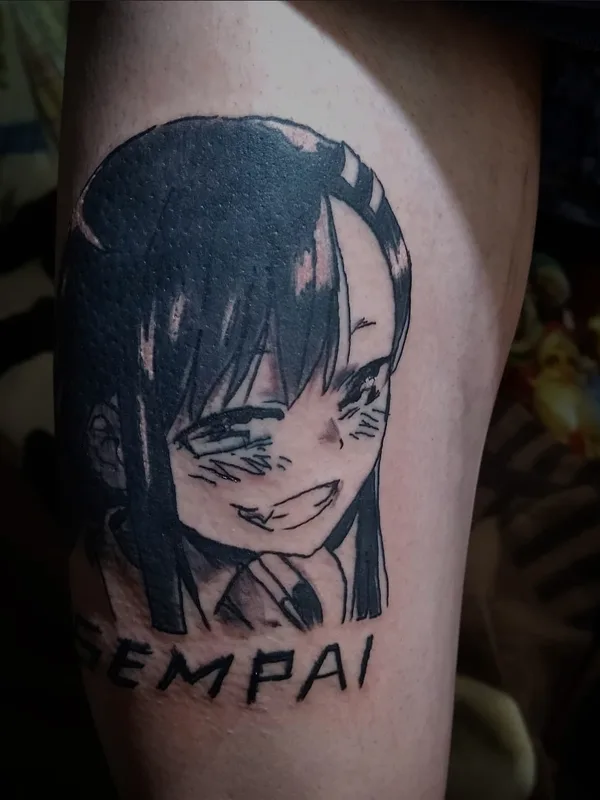 black anime татуировка на thigh #63034 | Тату мастер Storchak Pavel