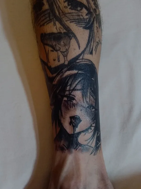 black anime татуировка на forearm #63033 | Тату мастер Storchak Pavel