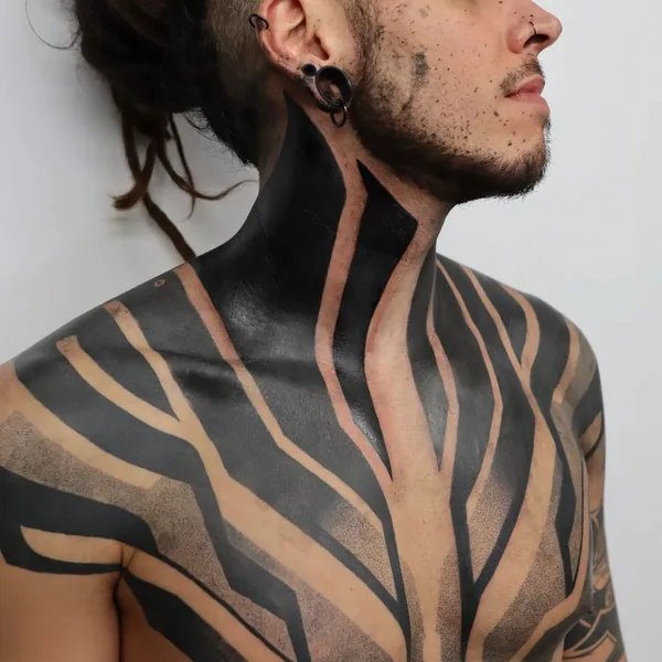 Botanical tattoo by Jordan Corneil in Lyon