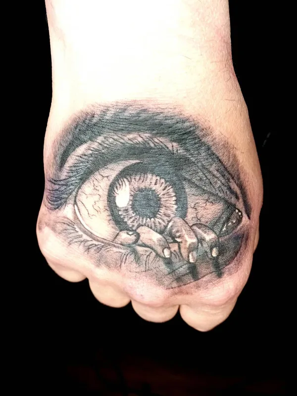 black and grey realism татуировка на back of hand #52224 | Тату мастер Евгений Мич