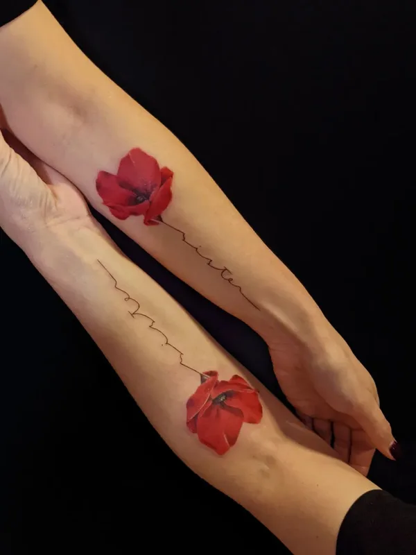 female color botanic tatuaje en forearm #52257 | Tatuador Марина Филимоненко