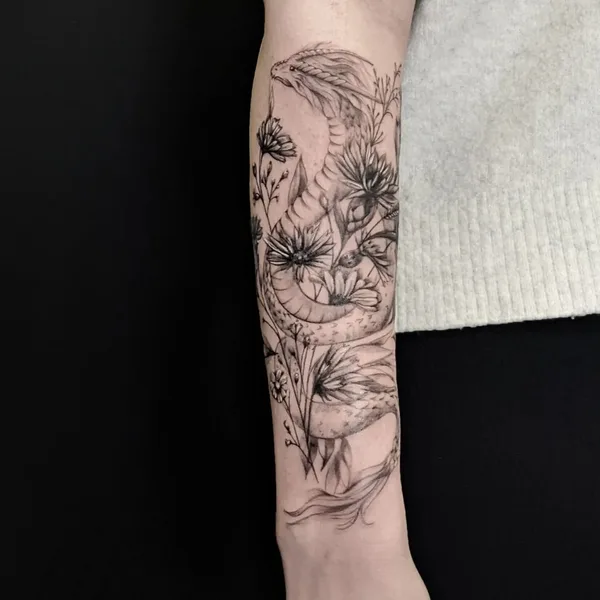 Graphic tattoo by Марина Филимоненко in Тамбов